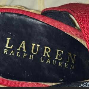 Ralph Lauren Red Espadrille Sandals